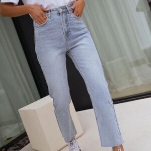 Easy Clothes High Waist Straight Jean